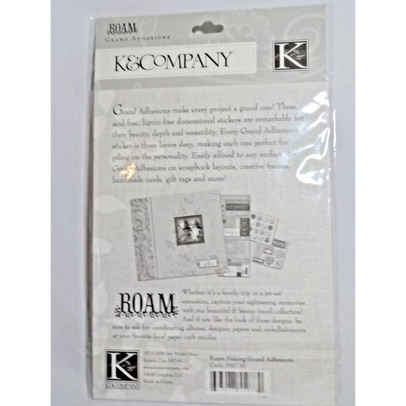 K & Company Gone Fishing 3-D Fly Fishing Scrapbook Stickers 8-Piece Gone Fishin' - Picture 3 of 3